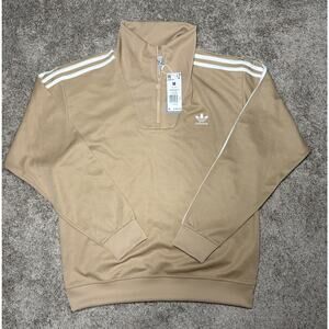 Adidas Originals Funnel Neck Track Top Jacket Beige Men IX5215 Adicolor Size M
